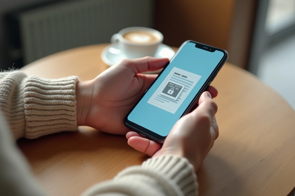 Consultation d'un bulletin de paie sécurisé dans un coffre-fort numérique Arkevia via application mobile